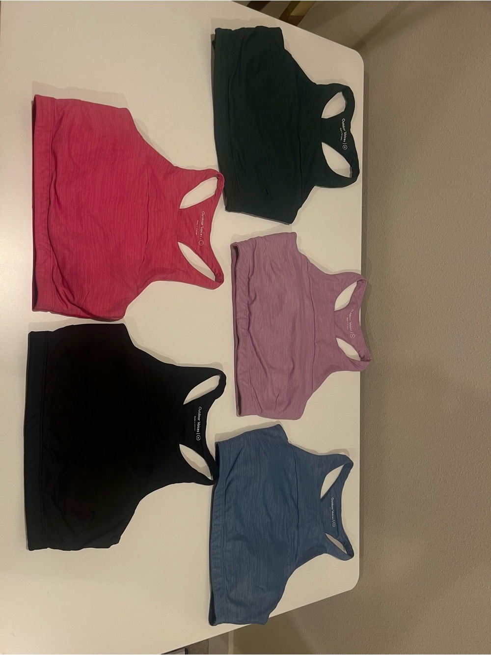 Outdoor Voices Tech Sweat Sports Bra/ Crop Top (5 pack bundle)